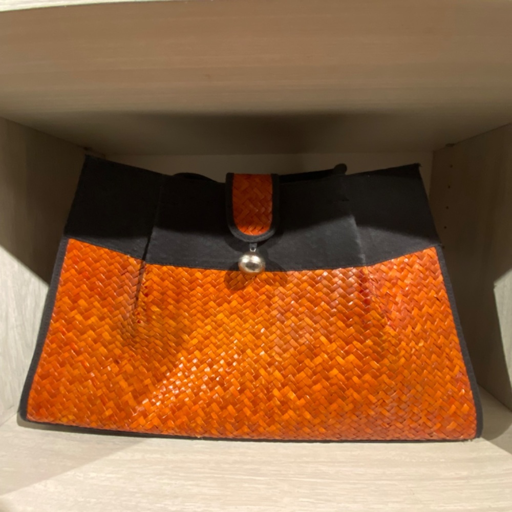 Straw and Cloth bag.